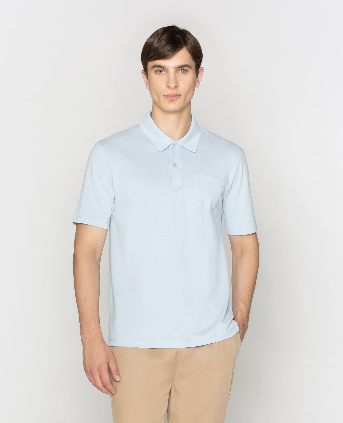 Supima Pique Point Collar Pocket Polo