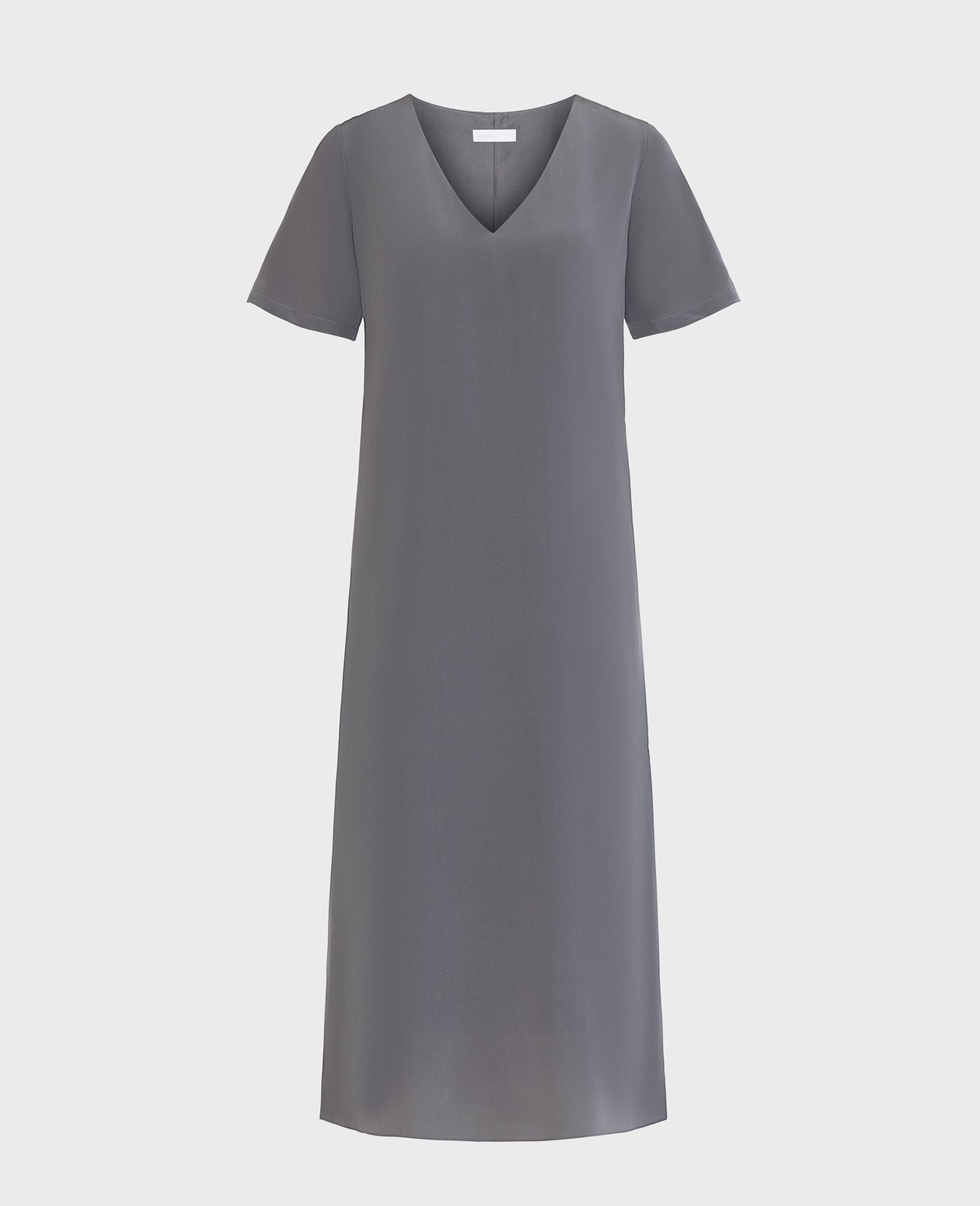 Silk V-neck Tee Dress