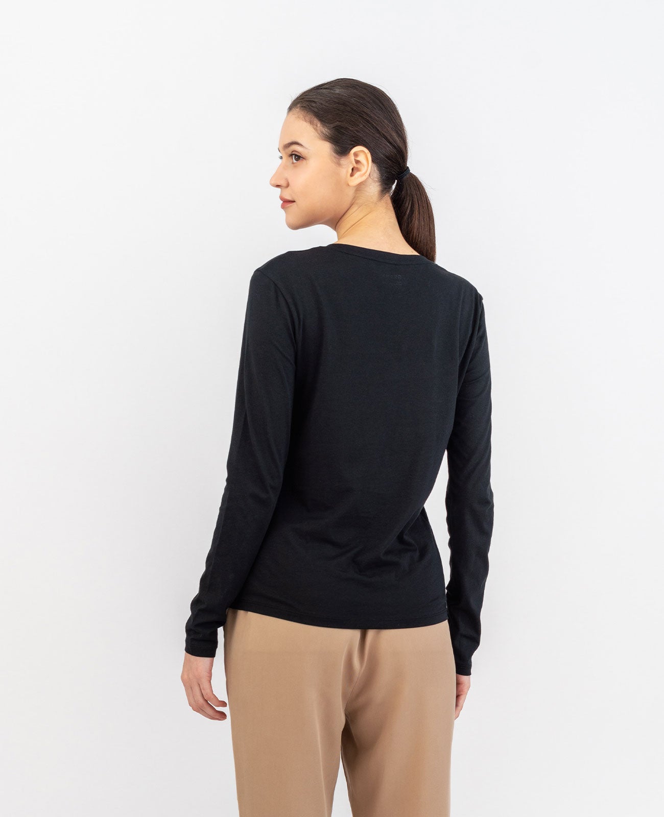 Organic Pima Cotton Long Sleeve Crew Neck Tee