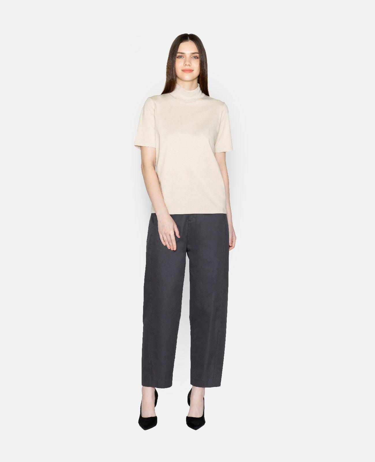 Supima High Neck Tee