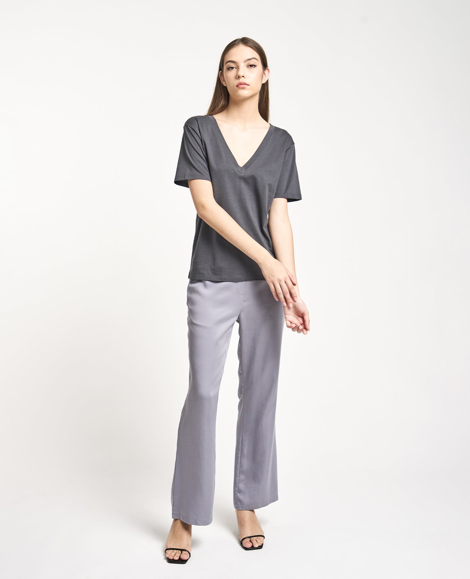 Supima Double V Neck Tee