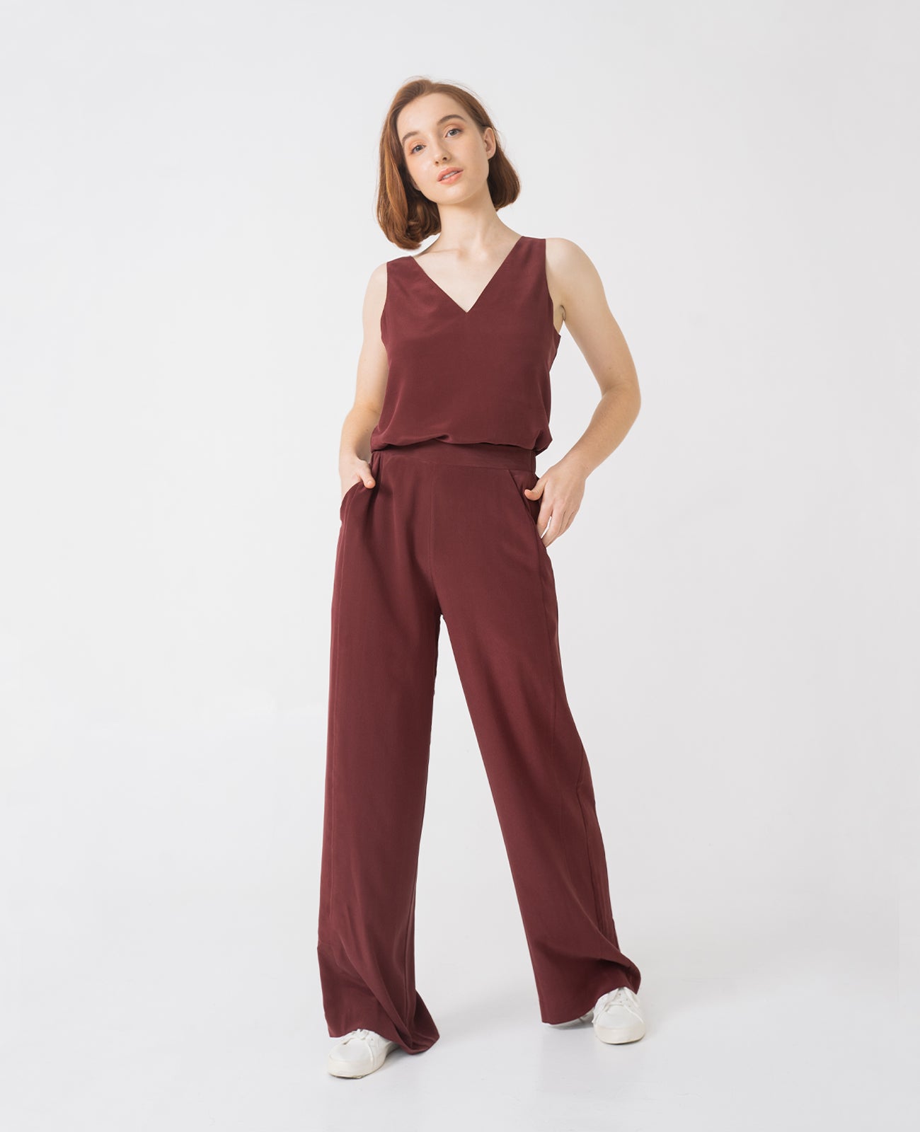 Silk Wide Leg Racer Pant