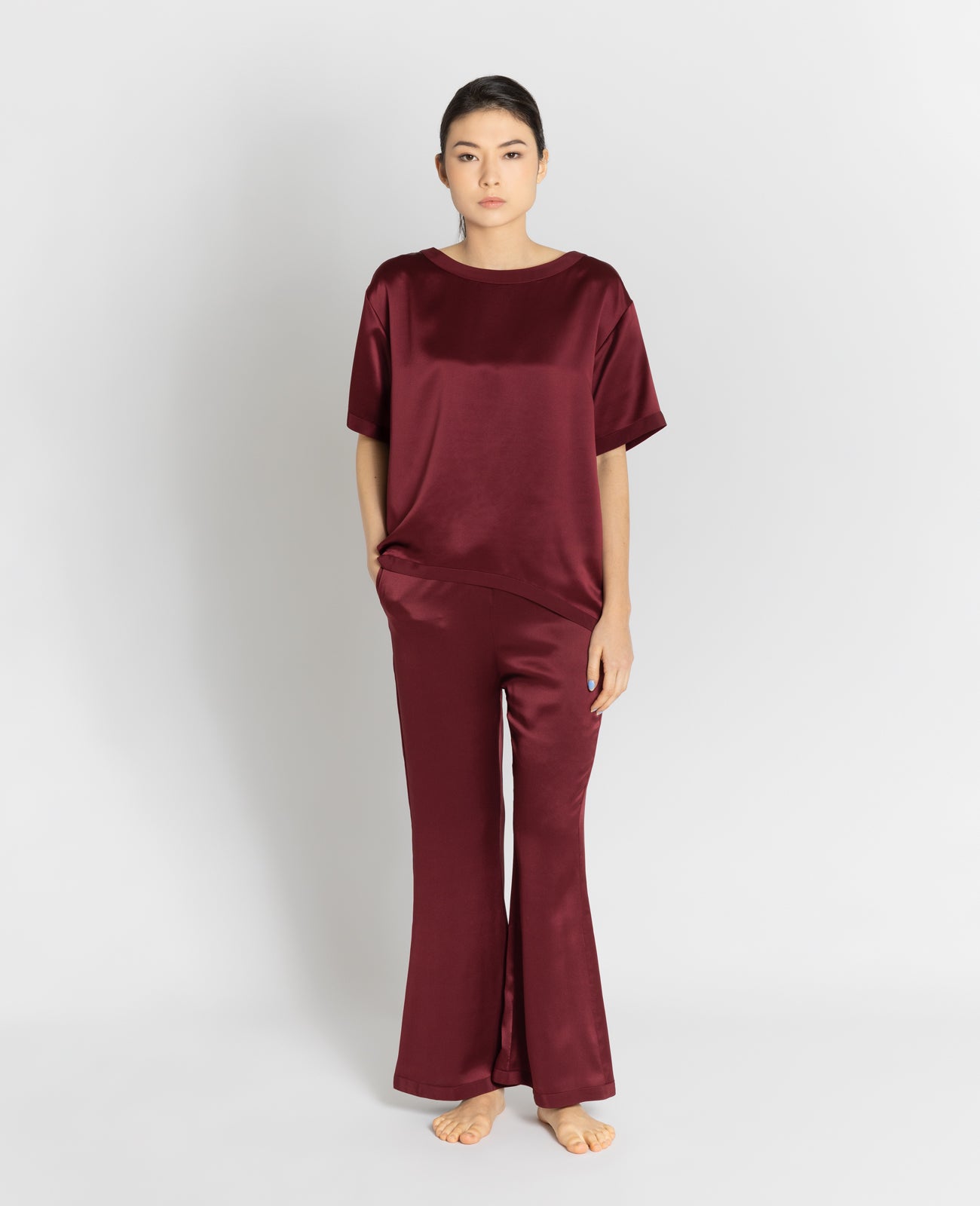 Silk Pyjamas Oversized Tee